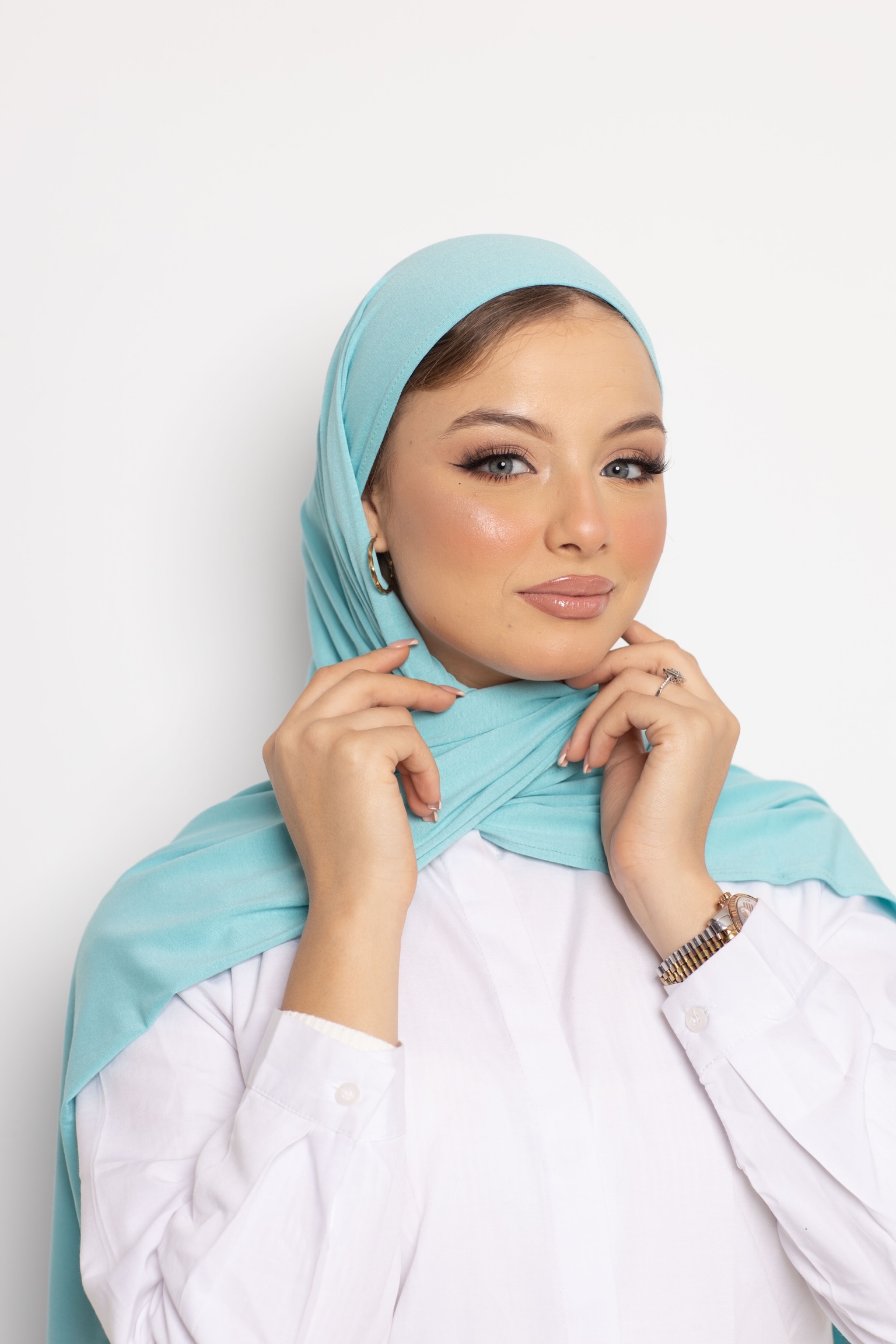 Foulard Coton Aqua Marine