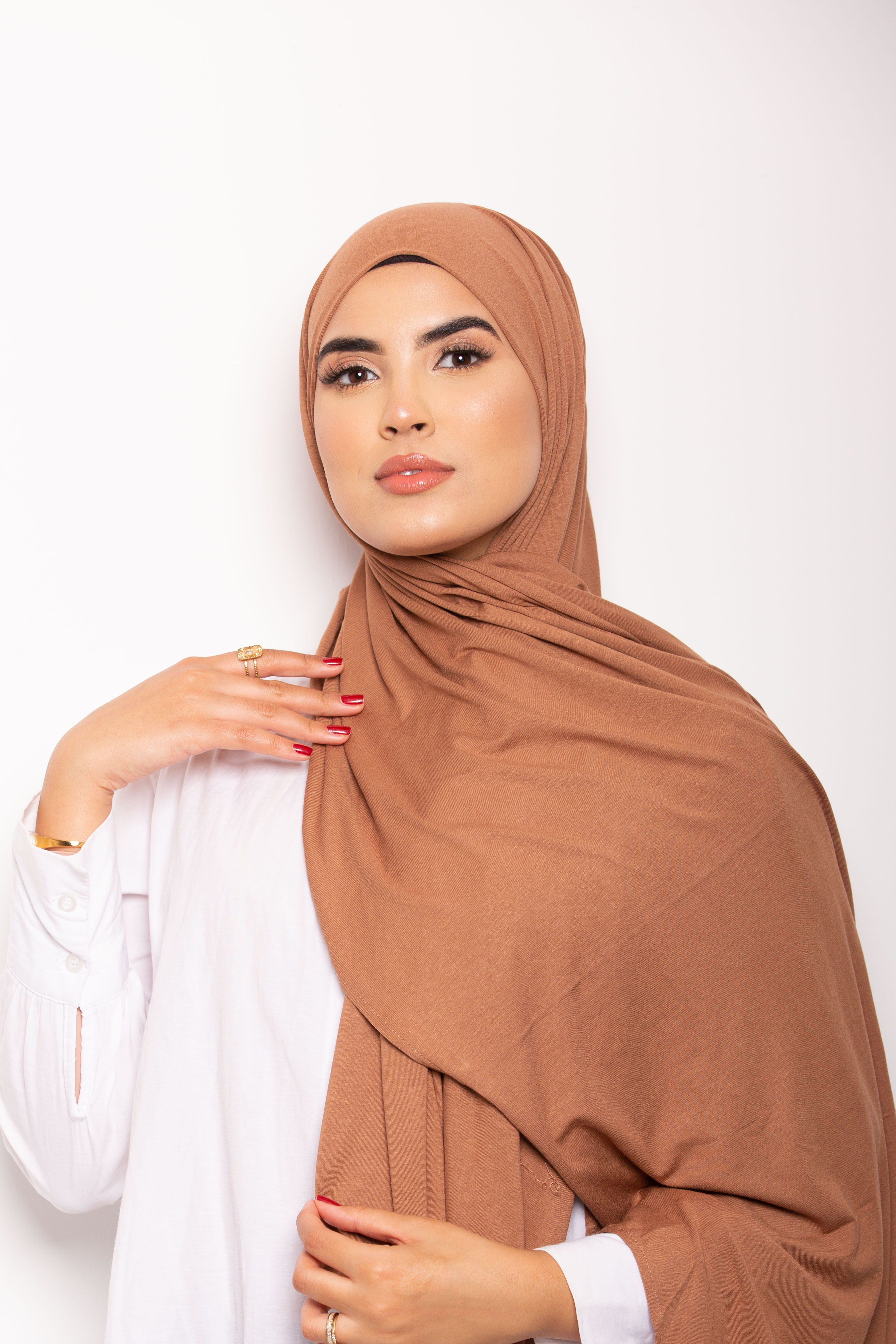 Foulard Coton Caramel Latte