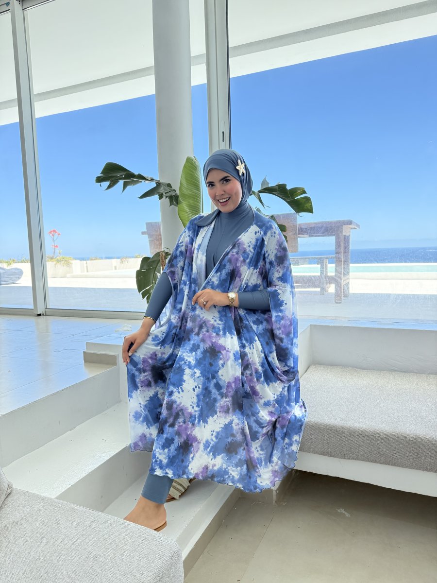 Burkini MANGO Vert Deau Pancho Bleu marine
