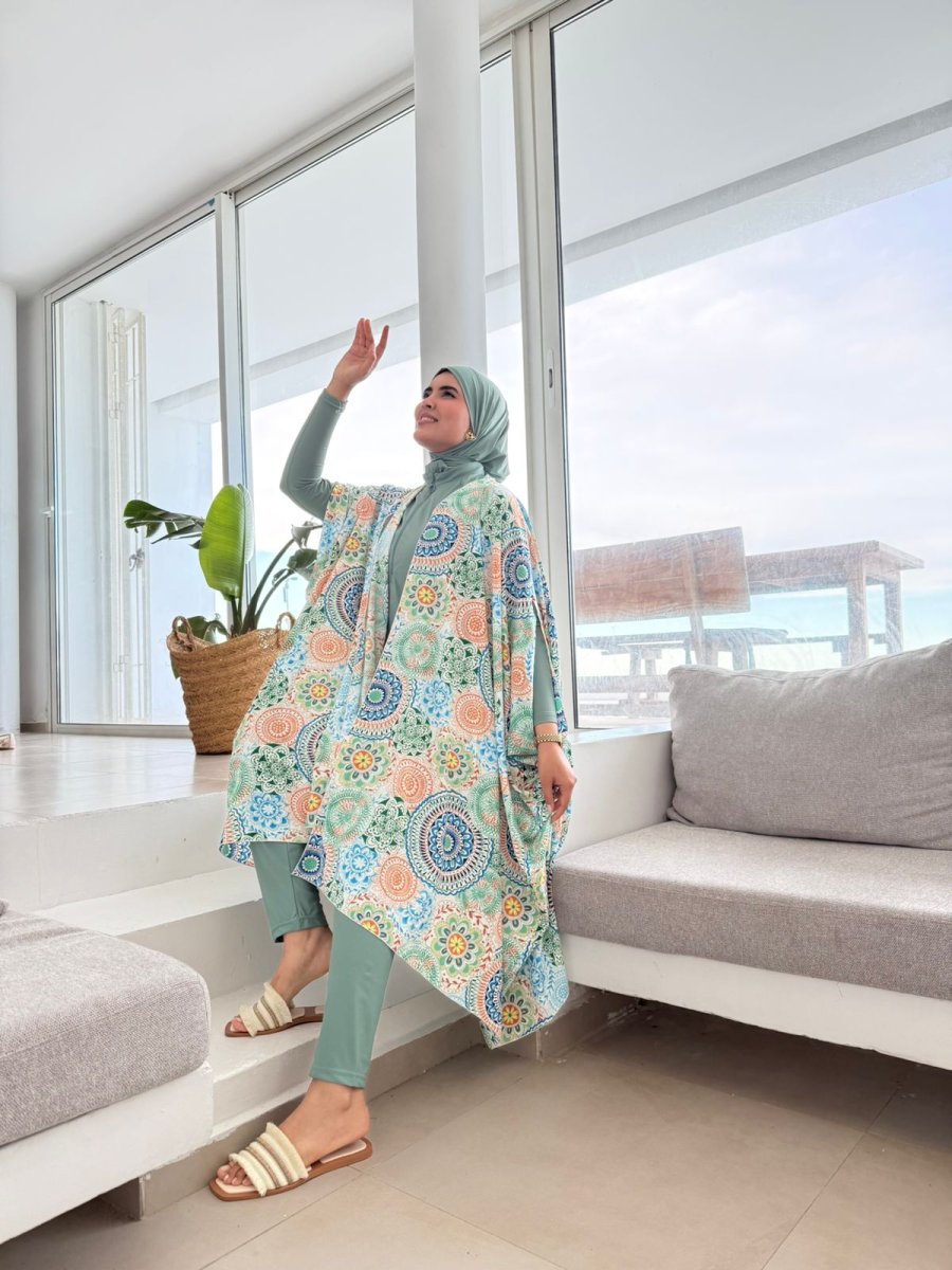 Burkini MARINA Vert Deau Pancho Vert Pastel