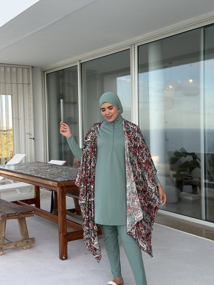 Burkini MARINA Vert Deau Pancho Zitouna