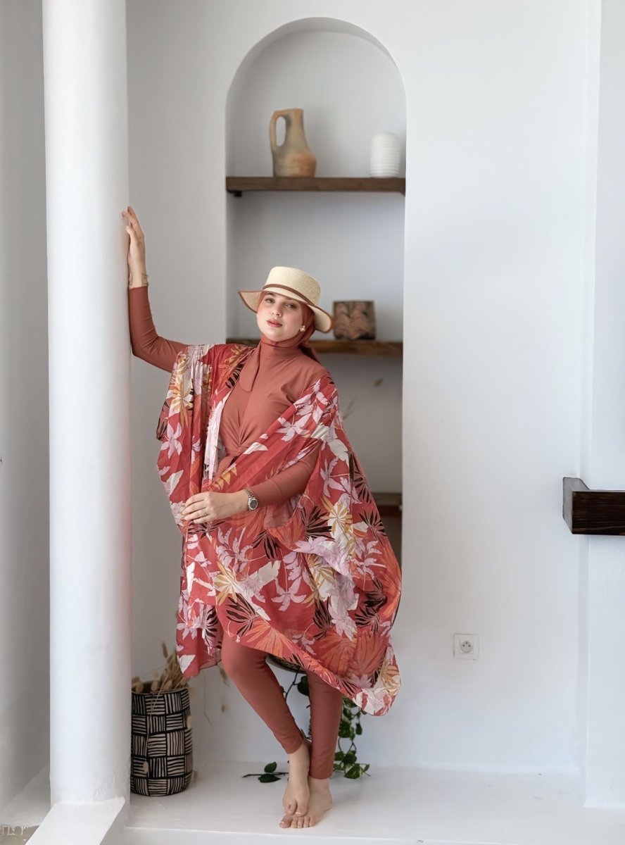 Burkini MANGO Orange Fade Pancho Garden