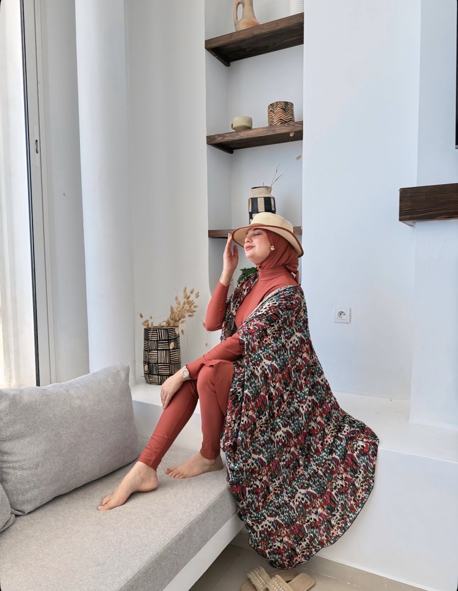 Burkini MANGO Orange Fade Pancho Zitouna