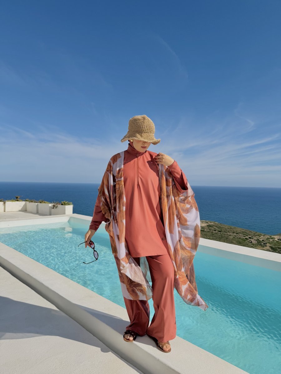 Burkini MODEST Orange Pancho Roya