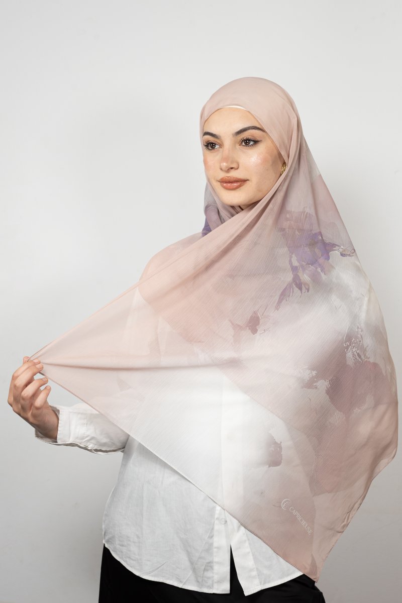 Foulard imprimé TAUPE