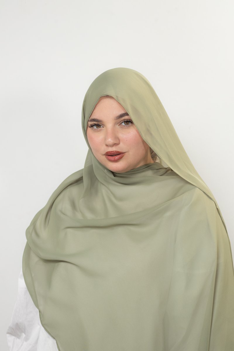 Foulard chiffon OLIVE