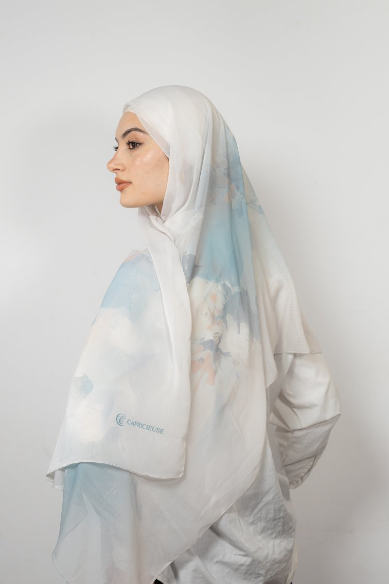 Foulard imprimé TURQUOISE FLOWER