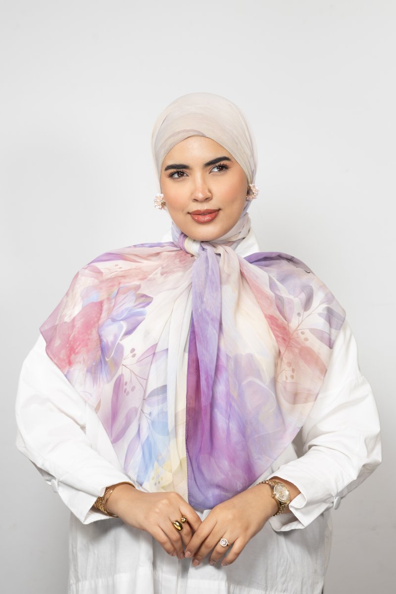 Foulard imprimé LILAS