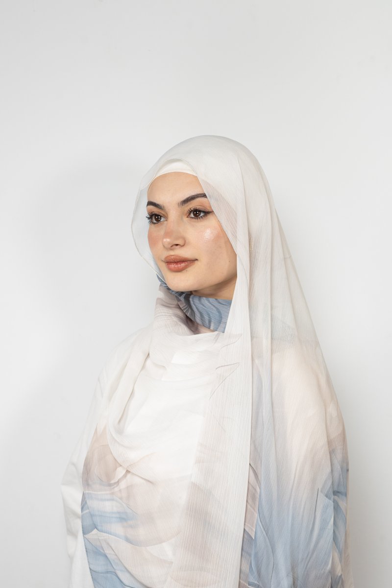 Foulard imprimé BLUE FLOWER