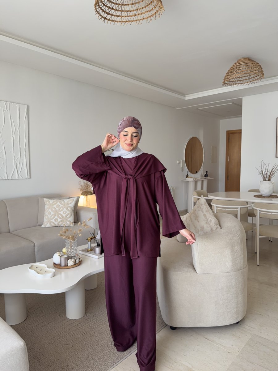 Ensemble Zeïna Aubergine