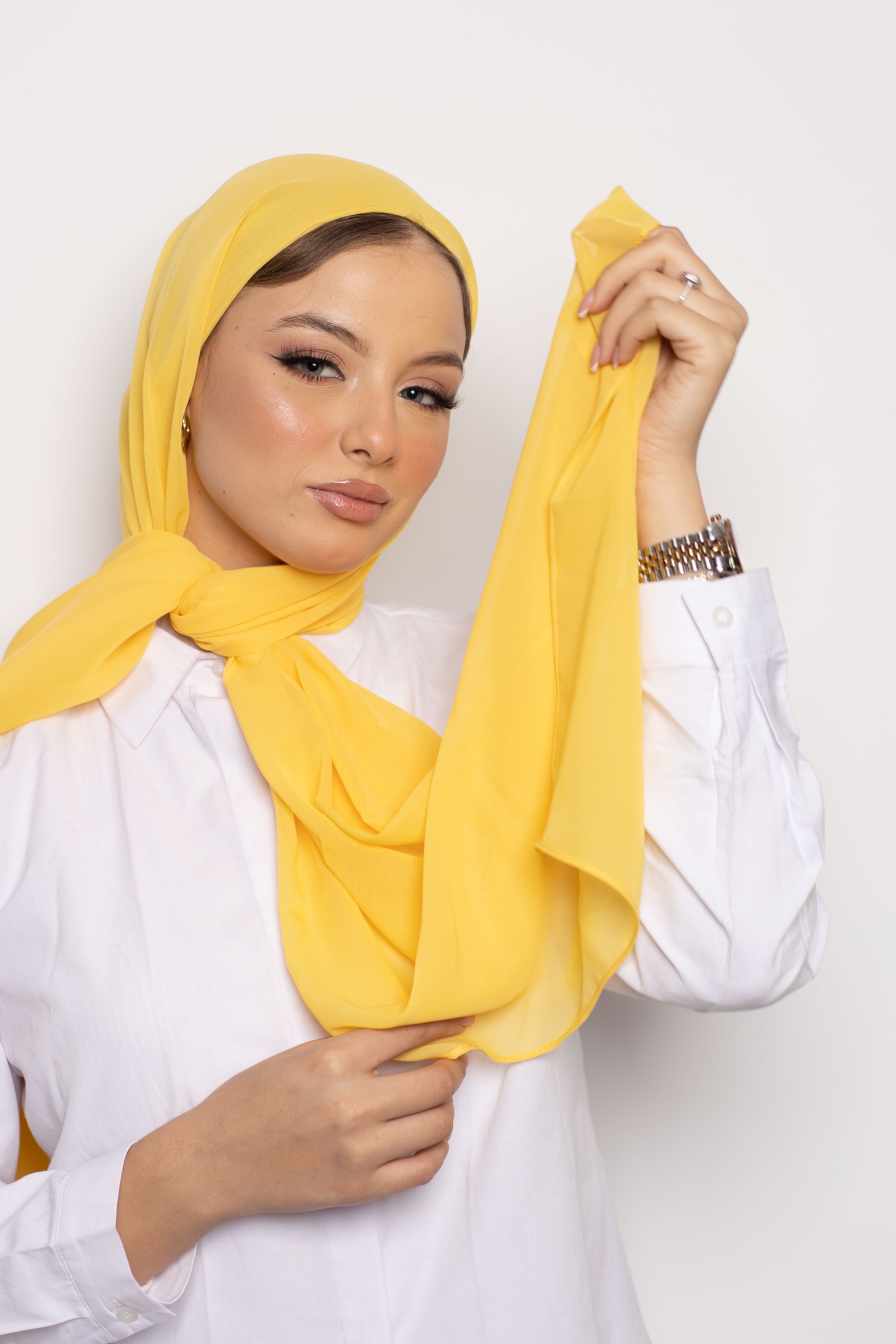 Foulard Chiffon Bonnet Intégré Daisy