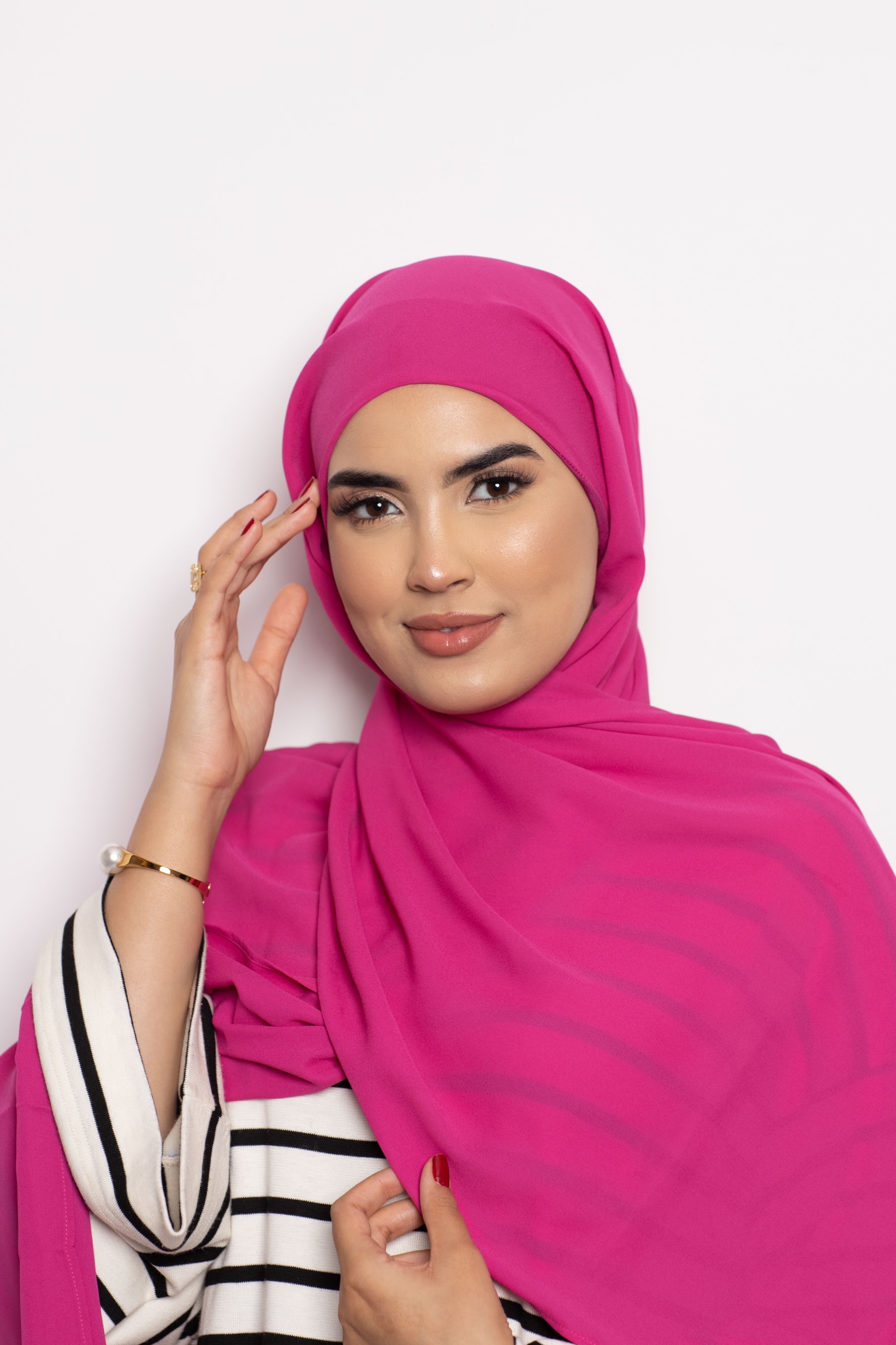 Foulard Chiffon Bonnet Intégré Soft Stone