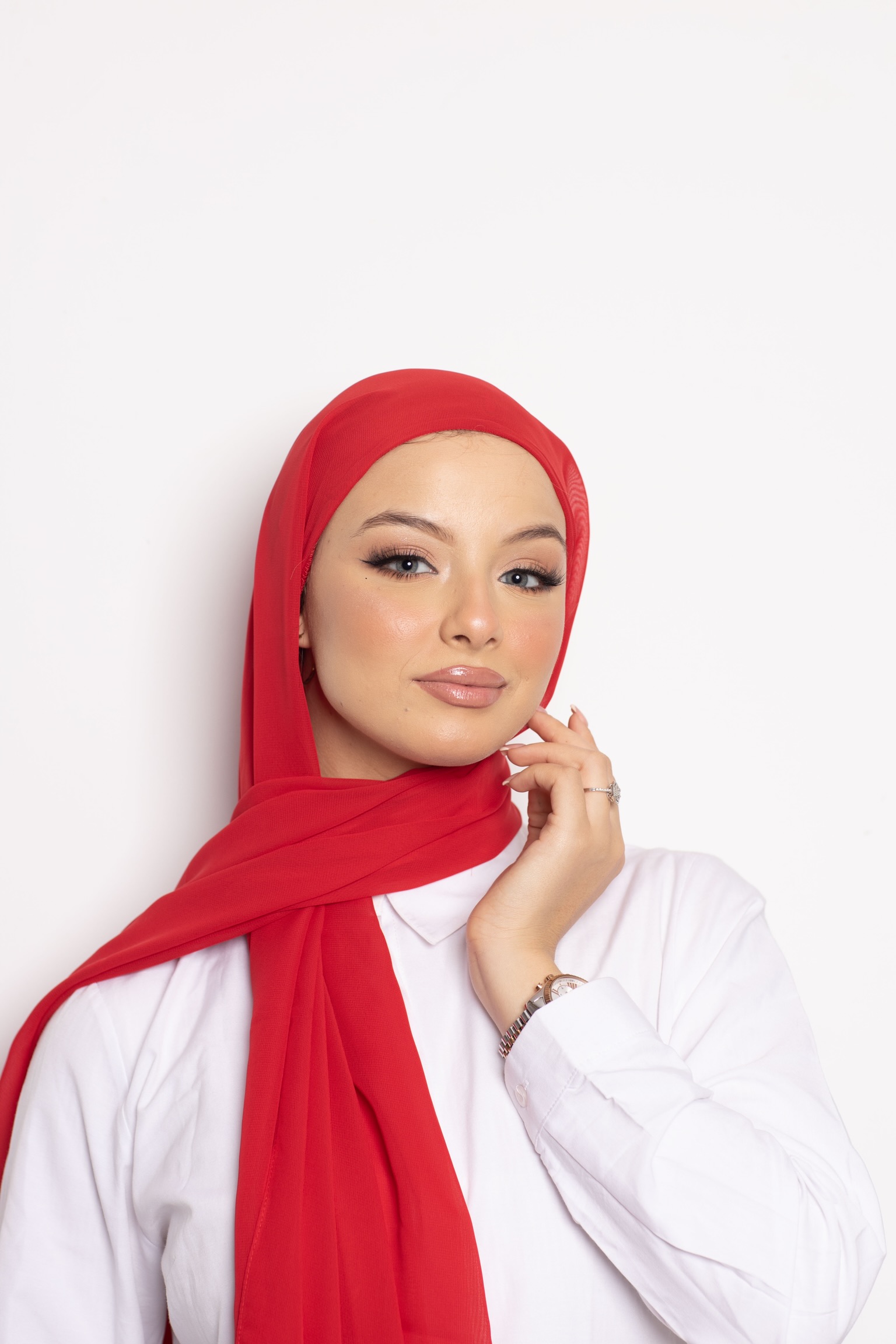 Foulard Chiffon Bonnet Intégré Ruby