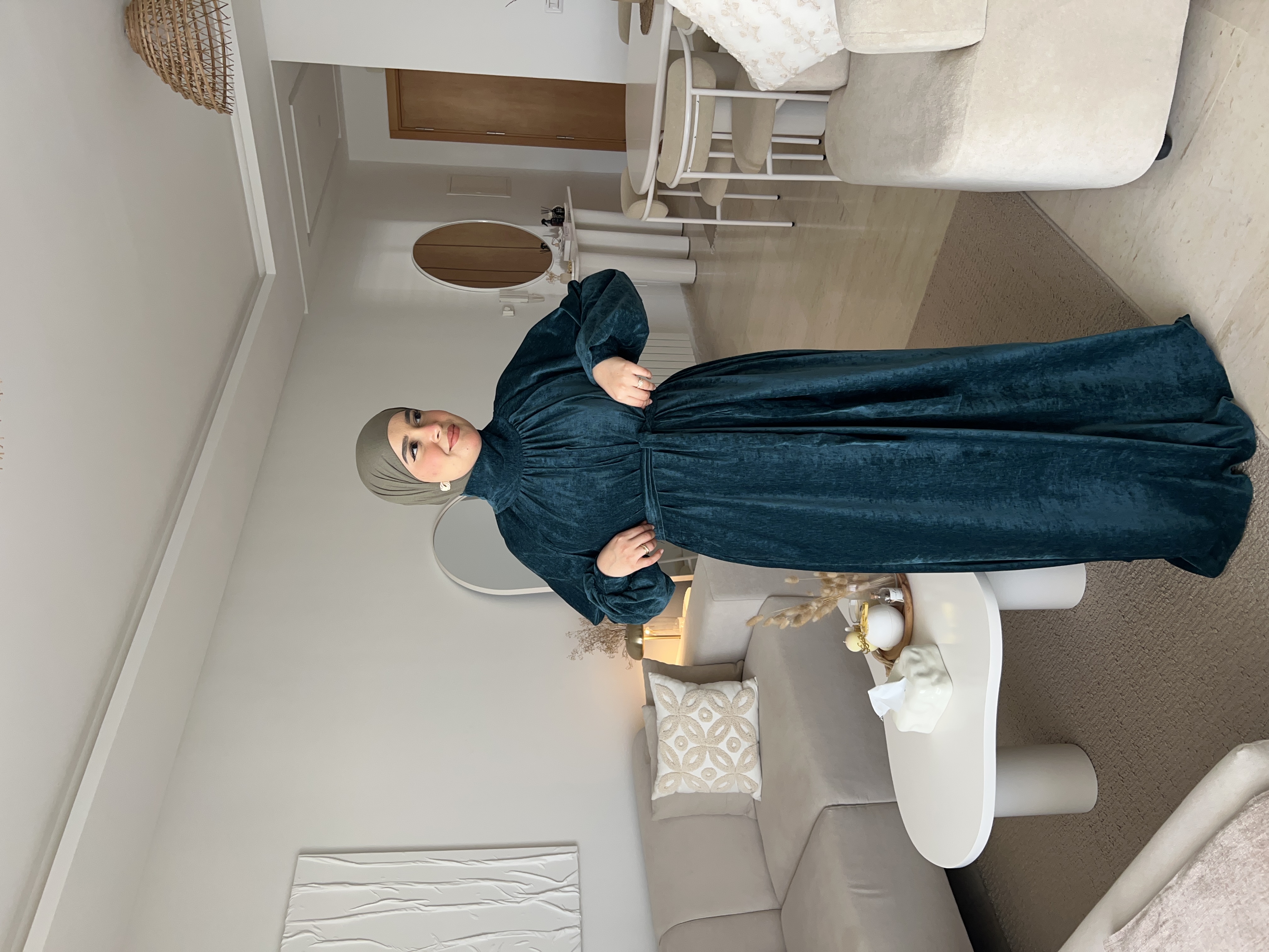 Robe Velours Verte