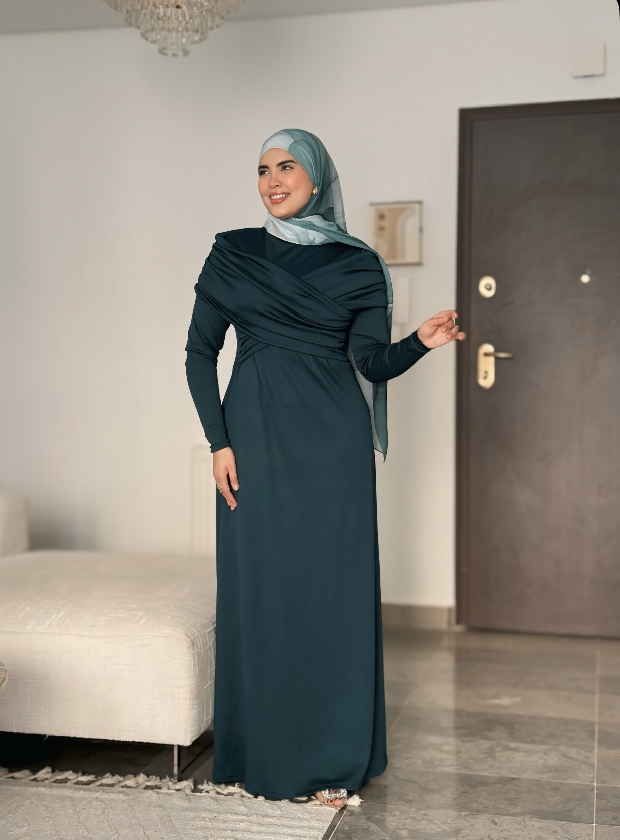 Robe Croisée Verte