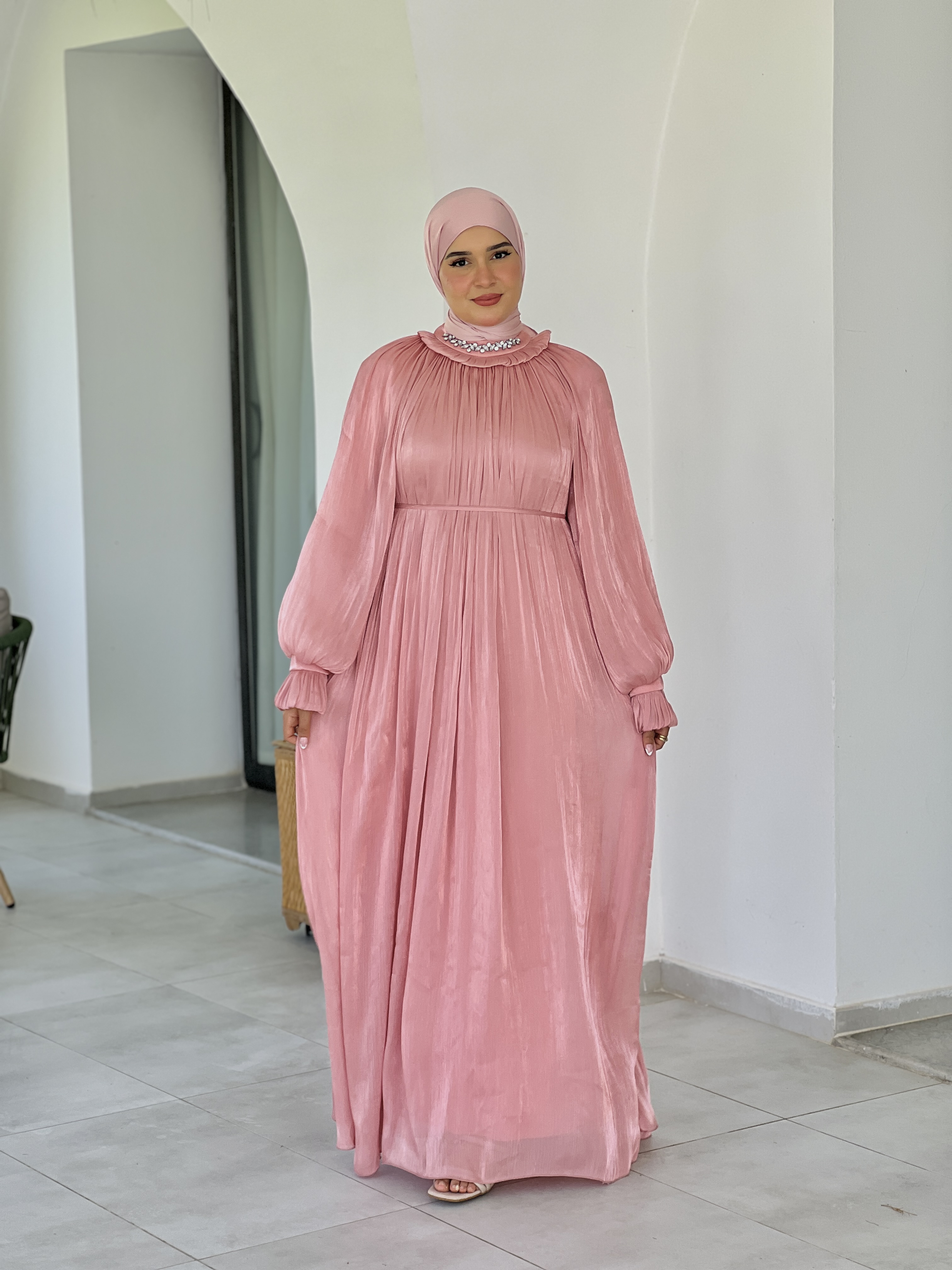 Robe Soirée MIRA Rose Foncée